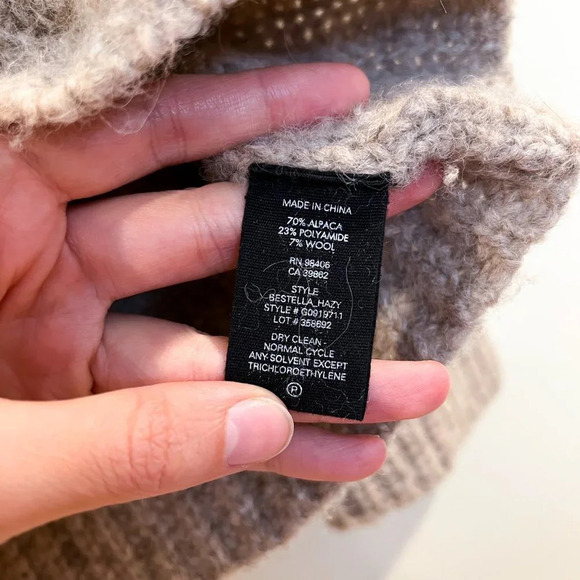 Theory Alpaca Blend Crew Neck Brown Knit Bohemian Classic Designer Sweater P - Picture 6 of 7